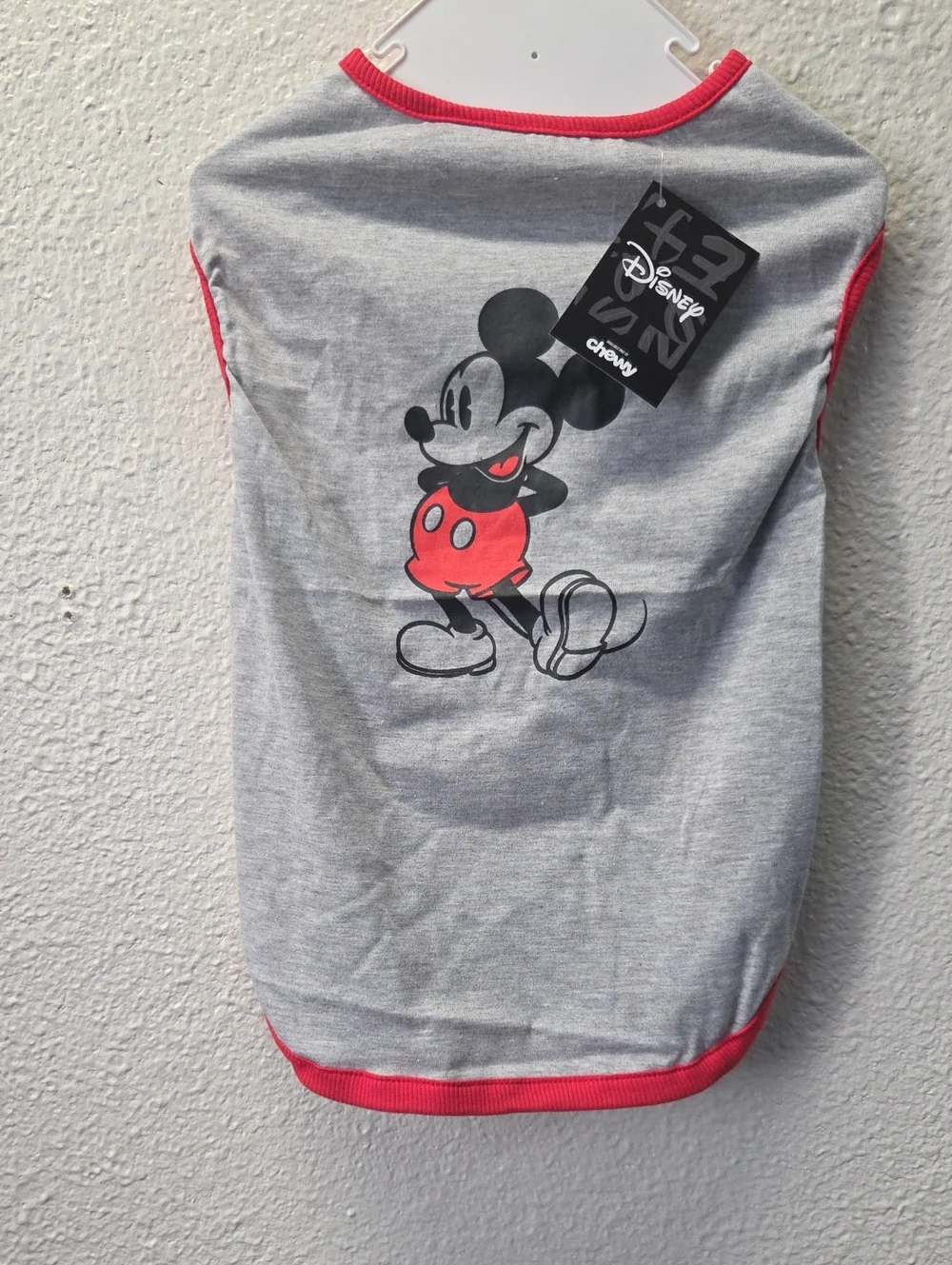 Disney Grey Tee with Red Trim & Mickey Print